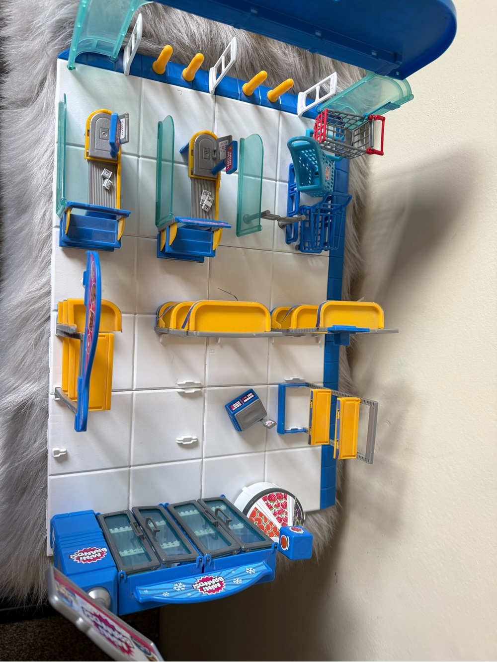 Kids Mini Playset Market Checkout & Aisle Playset